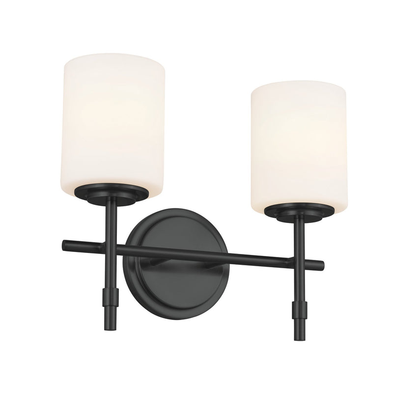 Ali 2-Light Bath Vanity Light in Black