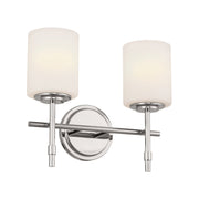 Ali 2-Light Bath Vanity Light in Polished Nickel