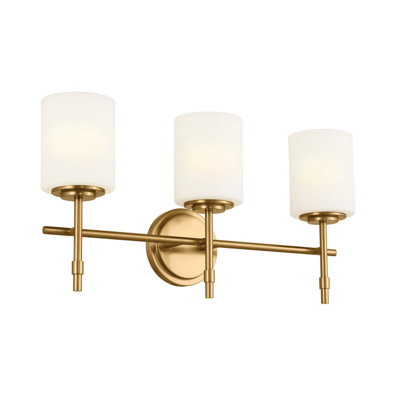 Ali 3-Light Bath Vanity Light in Brushed Natural Brass