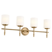 Ali 4-Light Bath Vanity Light in Brushed Natural Brass