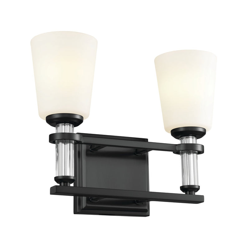 Rosalind 2-Light Bath Vanity Light in Black