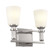 Rosalind 2-Light Bath Vanity Light in Polished Nickel