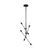 Axis 6-Light Medium Chandelier in Midnight Black
