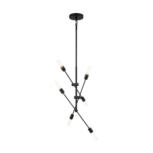 Axis 6-Light Medium Chandelier in Midnight Black