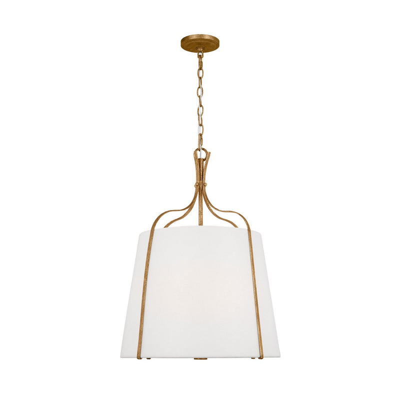 Leander Medium 3-Light Pendant in Antique Gild