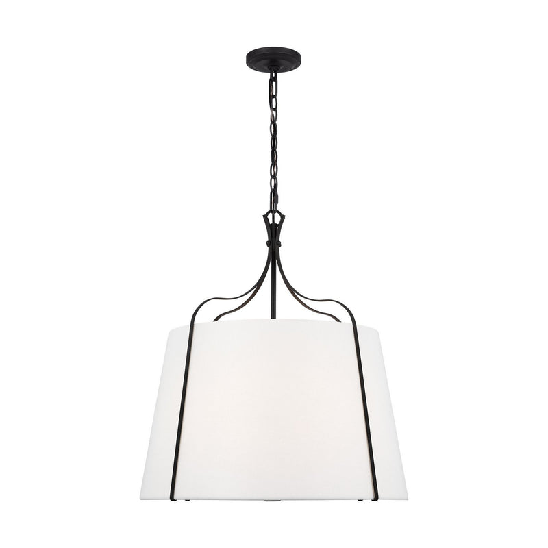 Leander Large 4-Light Pendant in Smith Steel