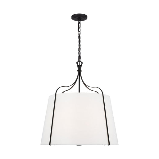 Leander Large 4-Light Pendant in Smith Steel