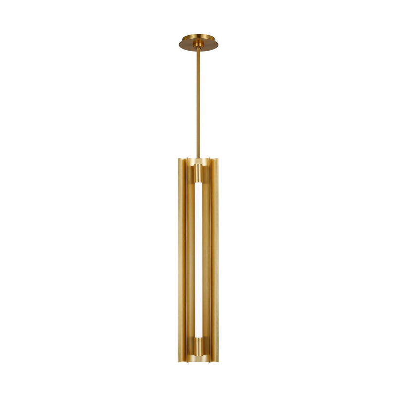 Carson Narrow Lantern Pendant in Burnished Brass