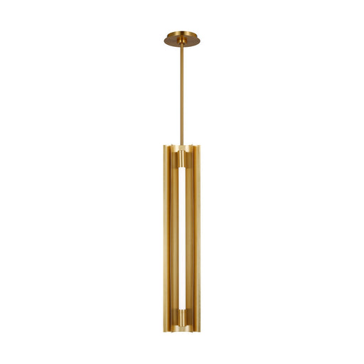 Carson Narrow Lantern Pendant in Burnished Brass