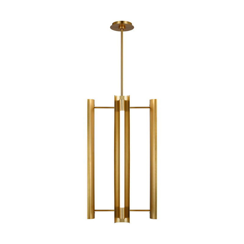 Carson Large Lantern Pendant in Burnished Brass