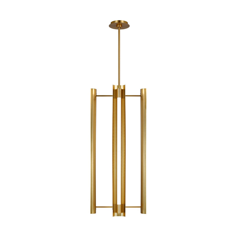 Carson Tall Lantern Pendant in Burnished Brass