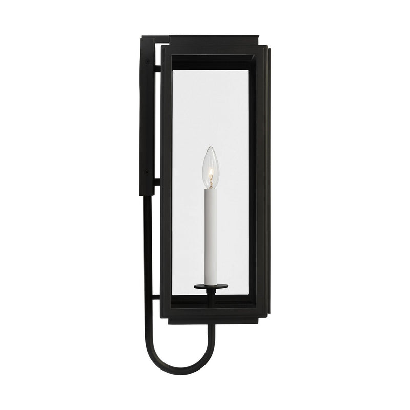 Edgar Large Outdoor Wall Lantern in Textured Black