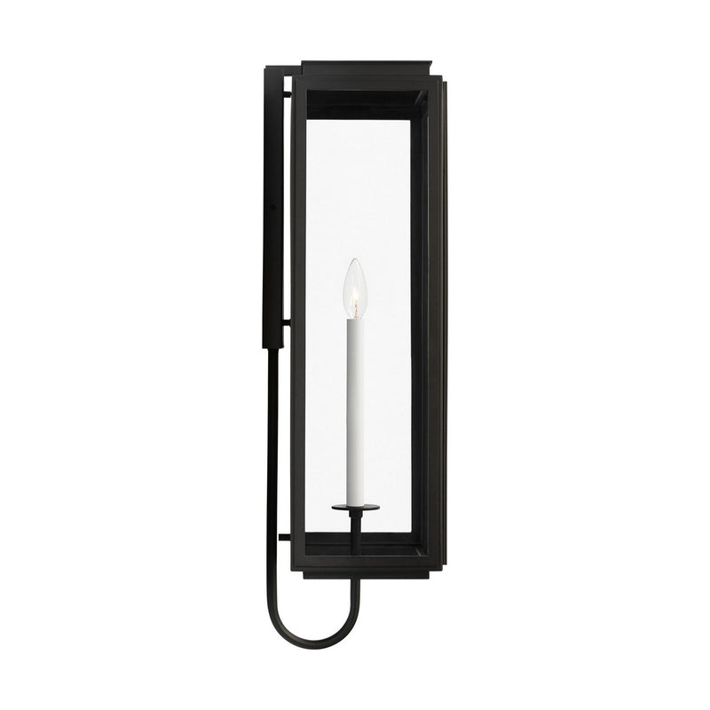 Edgar Extra Large Outdoor Wall Lantern in Textured Black