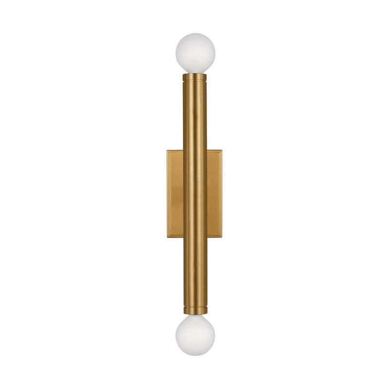 Beckham Modern 2-Light Medium Wall Sconce in Burnished Brass