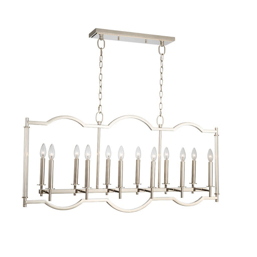 Provence 12-Light Linear Pendant in Polished Nickel