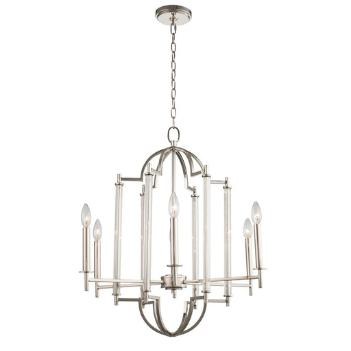 Provence 6-Light Chandelier in Polished Nickel