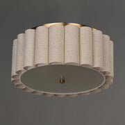 Penelope 2 Light Flush Mount in Natural Aged Brass