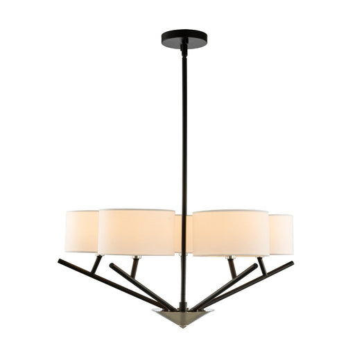 Tahoe 5-Light Chandelier in Matte Black W Polished Nickel