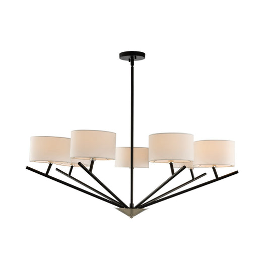 Tahoe 7-Light Chandelier in Matte Black W Polished Nickel