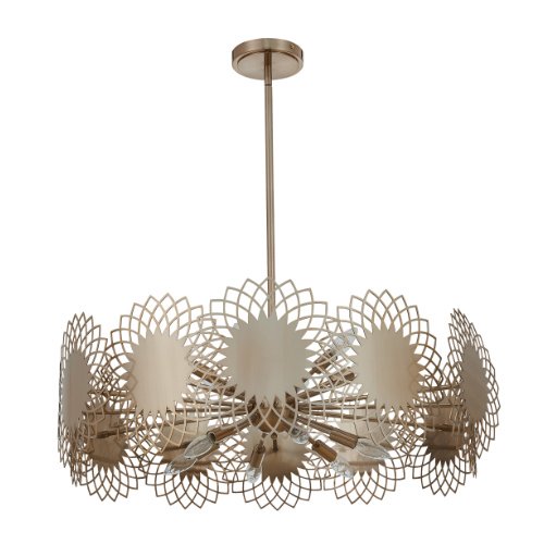 Helia 12-Light Pendant in Brushed Champagne Gold