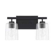 Greyson 2-Light Bath Vanity Light in Matte Black