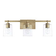 Greyson 3-Light Bath Vanity Light in Aged Brass