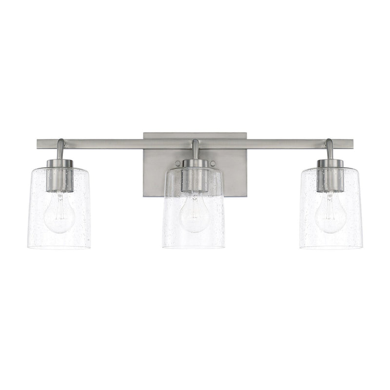Greyson 3-Light Bath Vanity Light in Brushed Nickel