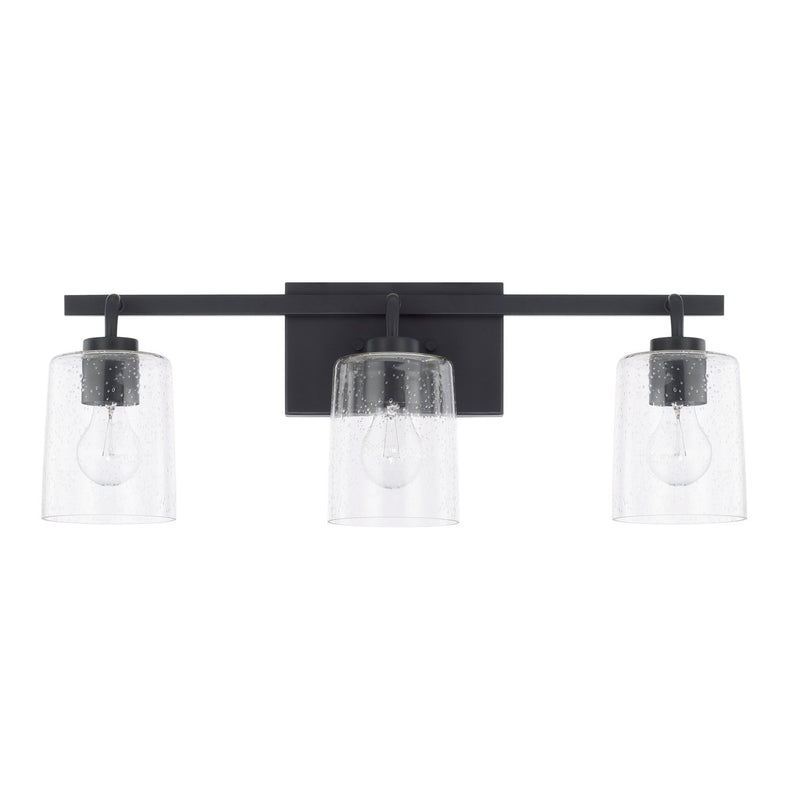 Greyson 3-Light Bath Vanity Light in Matte Black