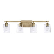 Greyson 4-Light Bath Vanity Light in Aged Brass