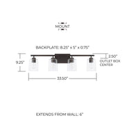 Greyson 4-Light Bath Vanity Light in Bronze