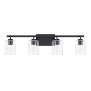 Greyson 4-Light Bath Vanity Light in Matte Black