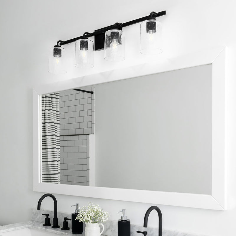 Greyson 4-Light Bath Vanity Light in Matte Black