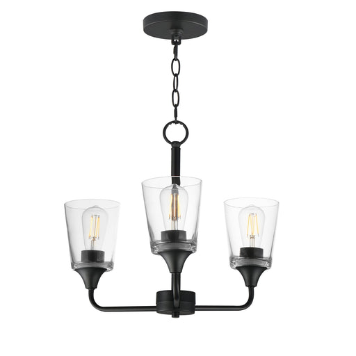 Hudson 3 Light Chandelier in Black