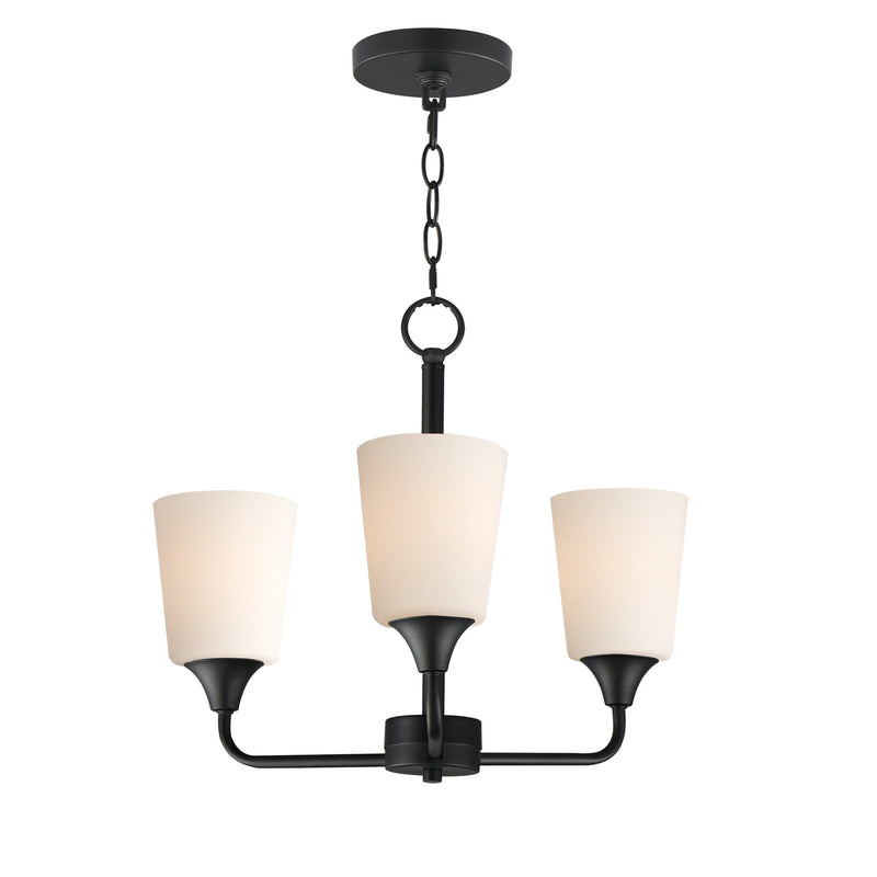 Hudson 3 Light Chandelier in Black