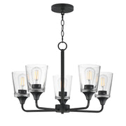 Hudson 5 Light Chandelier in Black