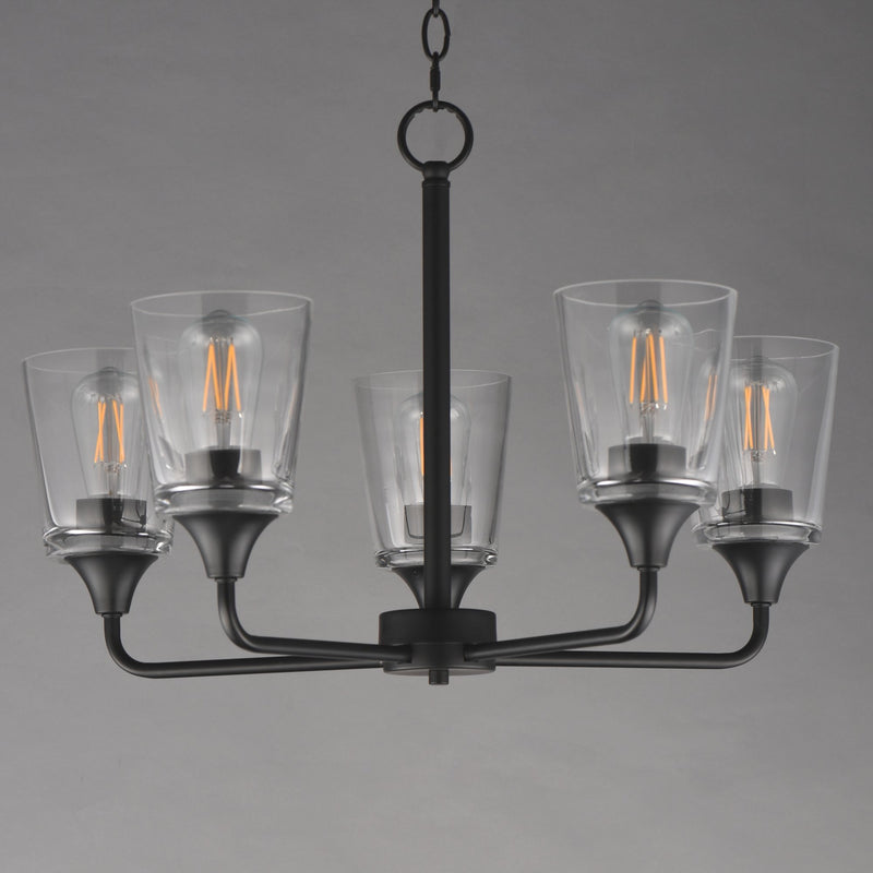 Hudson 5 Light Chandelier in Black