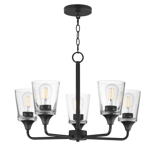 Hudson 5 Light Chandelier in Black