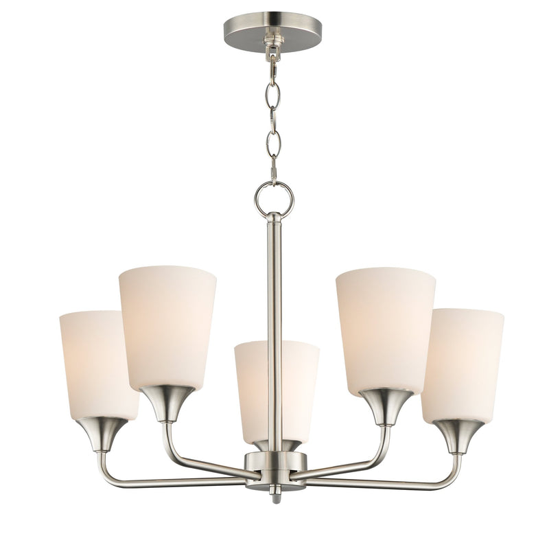 Hudson 5 Light Chandelier in Satin Nickel