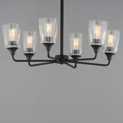 Hudson 6 Light Chandelier in Black