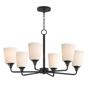 Hudson 6 Light Chandelier in Black