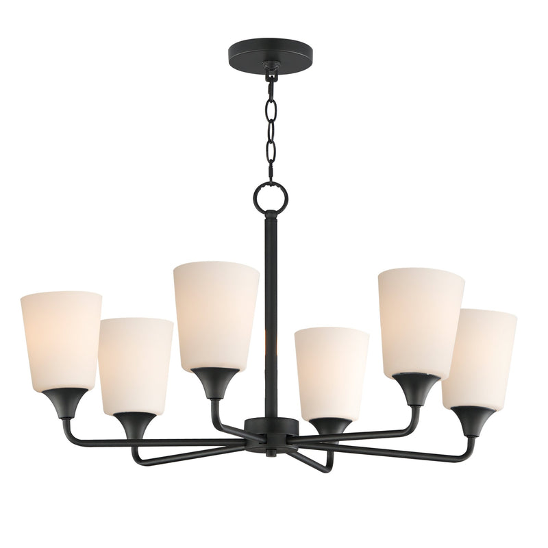 Hudson 6 Light Chandelier in Black