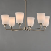 Hudson 6 Light Chandelier in Satin Nickel