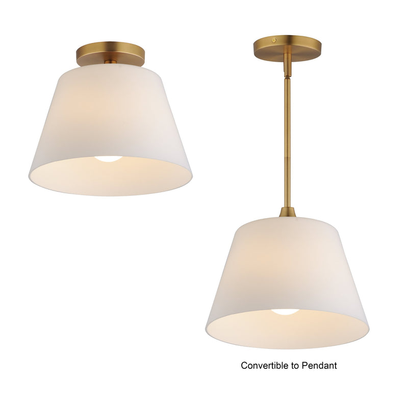 Hudson 12" Convertible Pendant in Natural Aged Brass