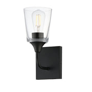 Hudson 1 Light Wall Sconce in Black