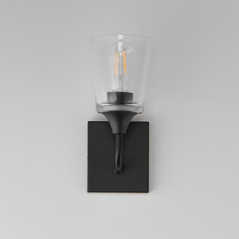 Hudson 1 Light Wall Sconce in Black
