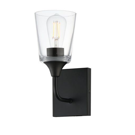 Hudson 1 Light Wall Sconce in Black