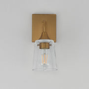 Hudson 1 Light Wall Sconce in Natural Aged Brass