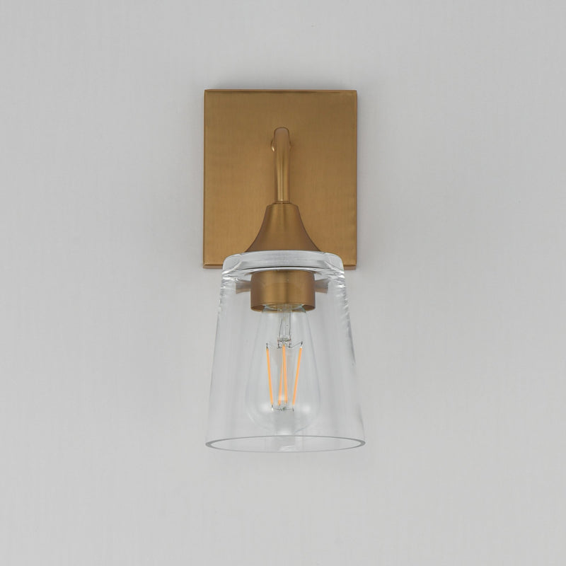 Hudson 1 Light Wall Sconce in Natural Aged Brass