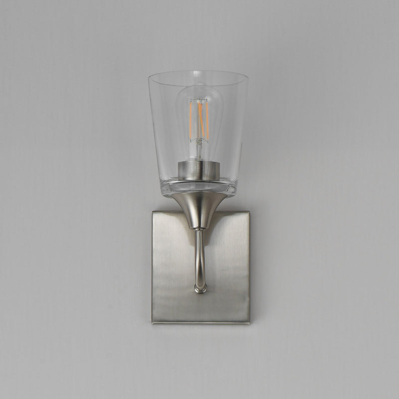 Hudson 1 Light Wall Sconce in Satin Nickel
