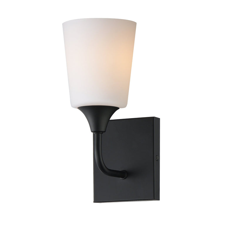 Hudson 1 Light Wall Sconce in Black